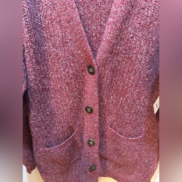 NWT Ana a new approach cardigan. Size medium. Color Maroon. - Picture 2 of 6